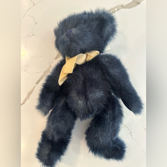 Hallmark Russ Alleluia Peace Blue  Bear Vintage 15” Furry WITH TAGS with bow - Picture 1 of 7